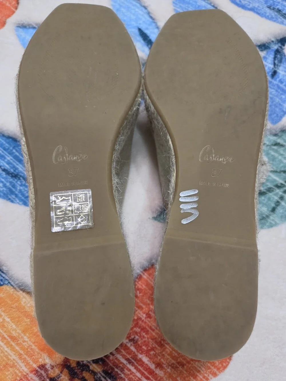 Castaner Queral Frayed Canvas Espadrille Wedge Size 37/6.5